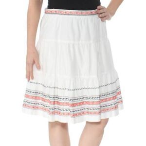 Tommy Hilfiger Embroidered St Tropez Skirt White Ivy M